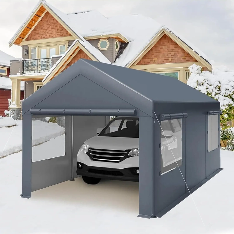 Portable Steel Carport Canopy With Sidewalls